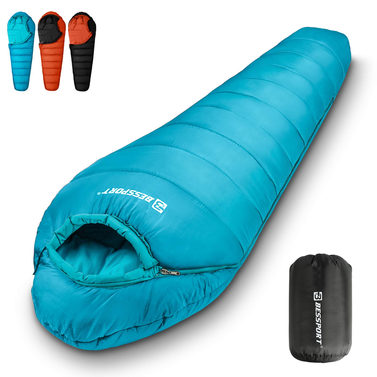 Bessport 15–45°F 3–4 Season Mummy Sleeping Bag