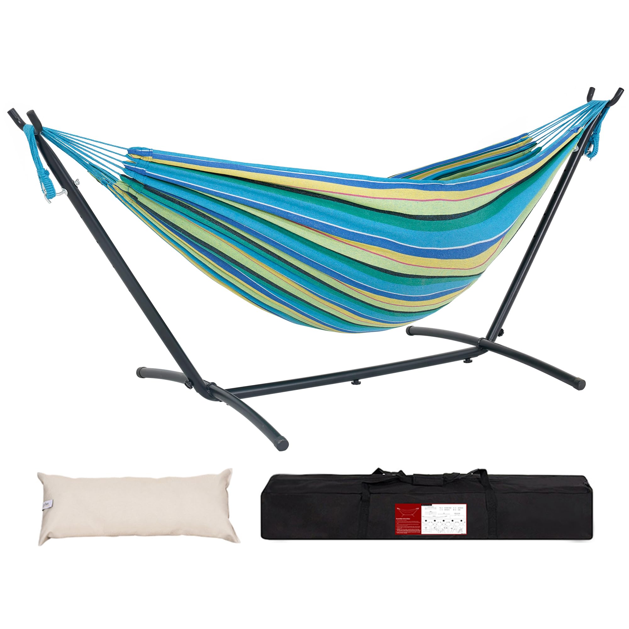 Lazy Daze Double Hammock with 9-Foot Stand and Carry Case