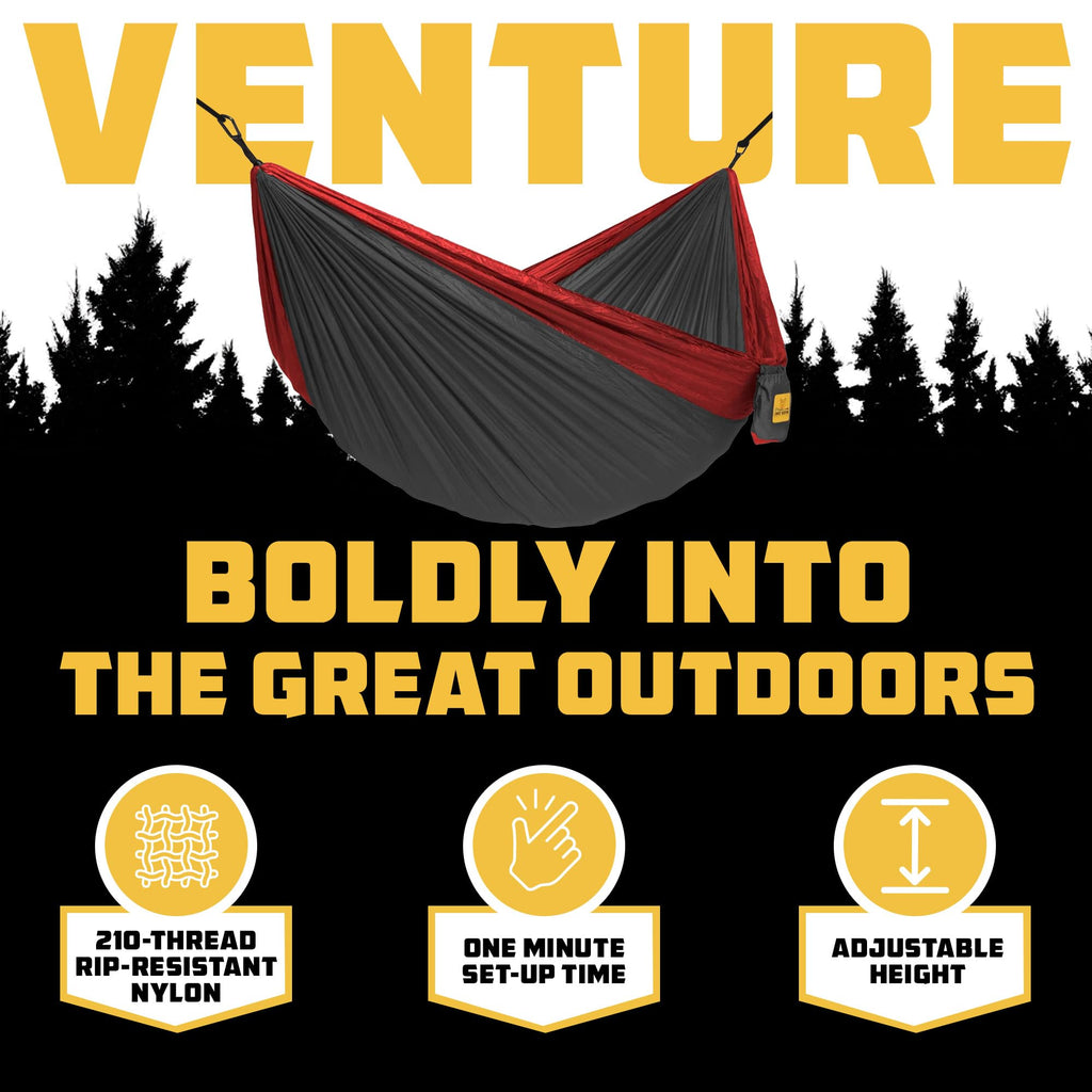 Wise Owl Outfitters Double Camping Hammock with Tree Straps