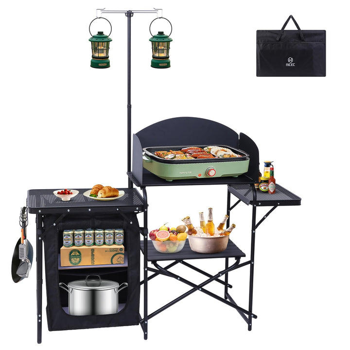 Nice C Folding Camping Kitchen Station with Carry Bag