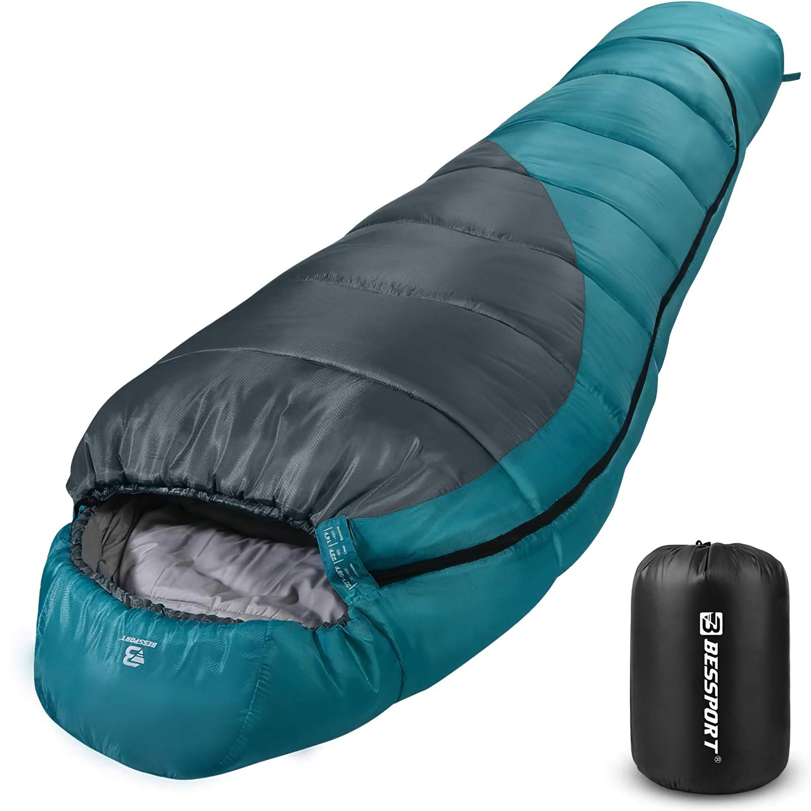 Bessport 15–45°F 3–4 Season Mummy Sleeping Bag