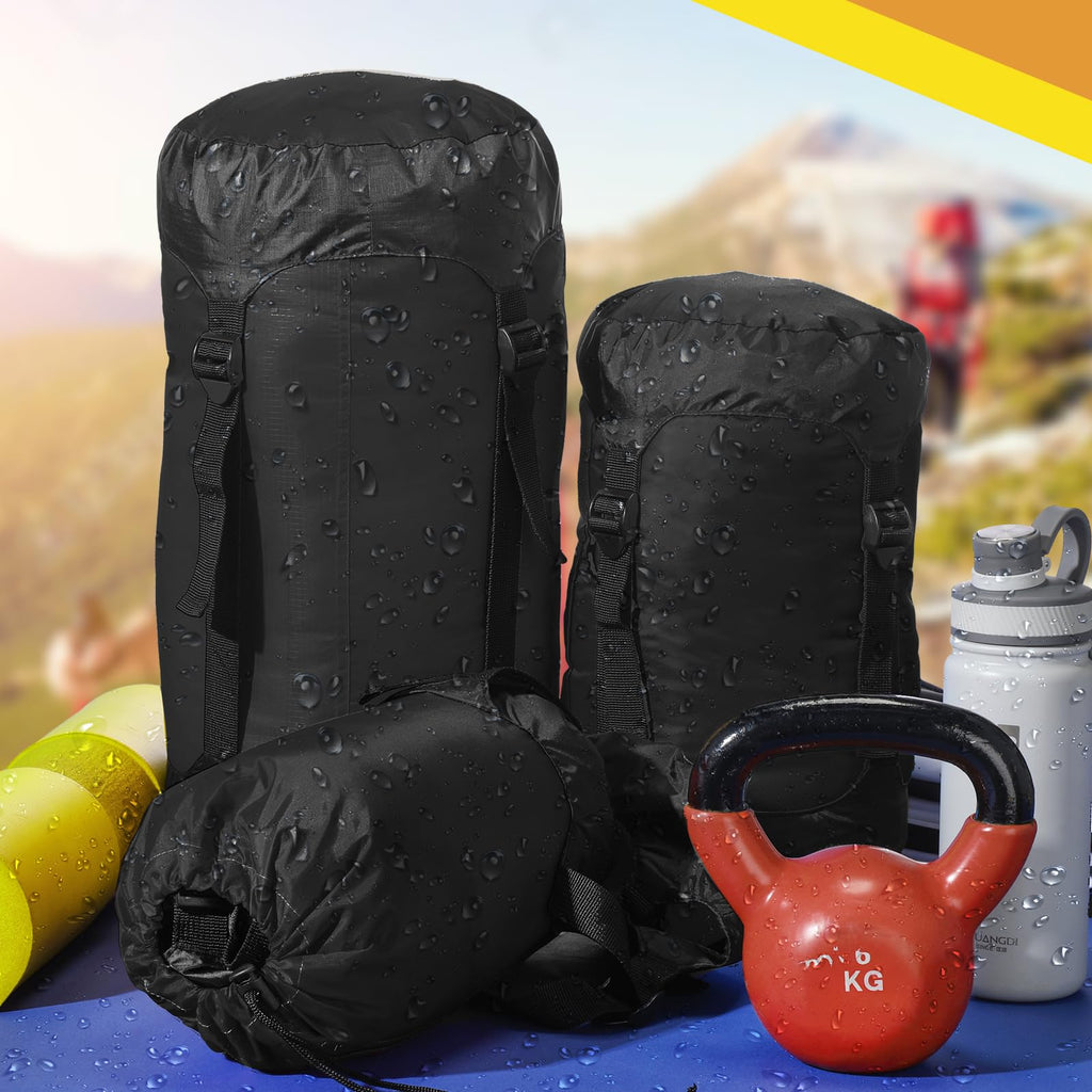 GliCraft 5-Piece Compression Sack Set for Backpacking