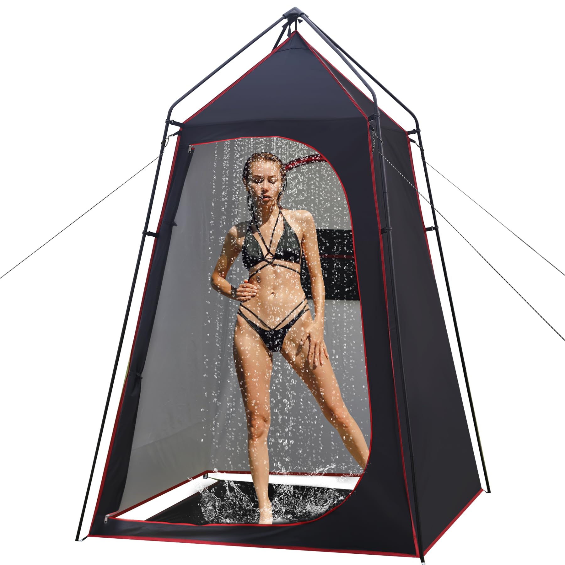 7.2-Foot UPF 50+ Portable Shower Privacy Tent with Floor