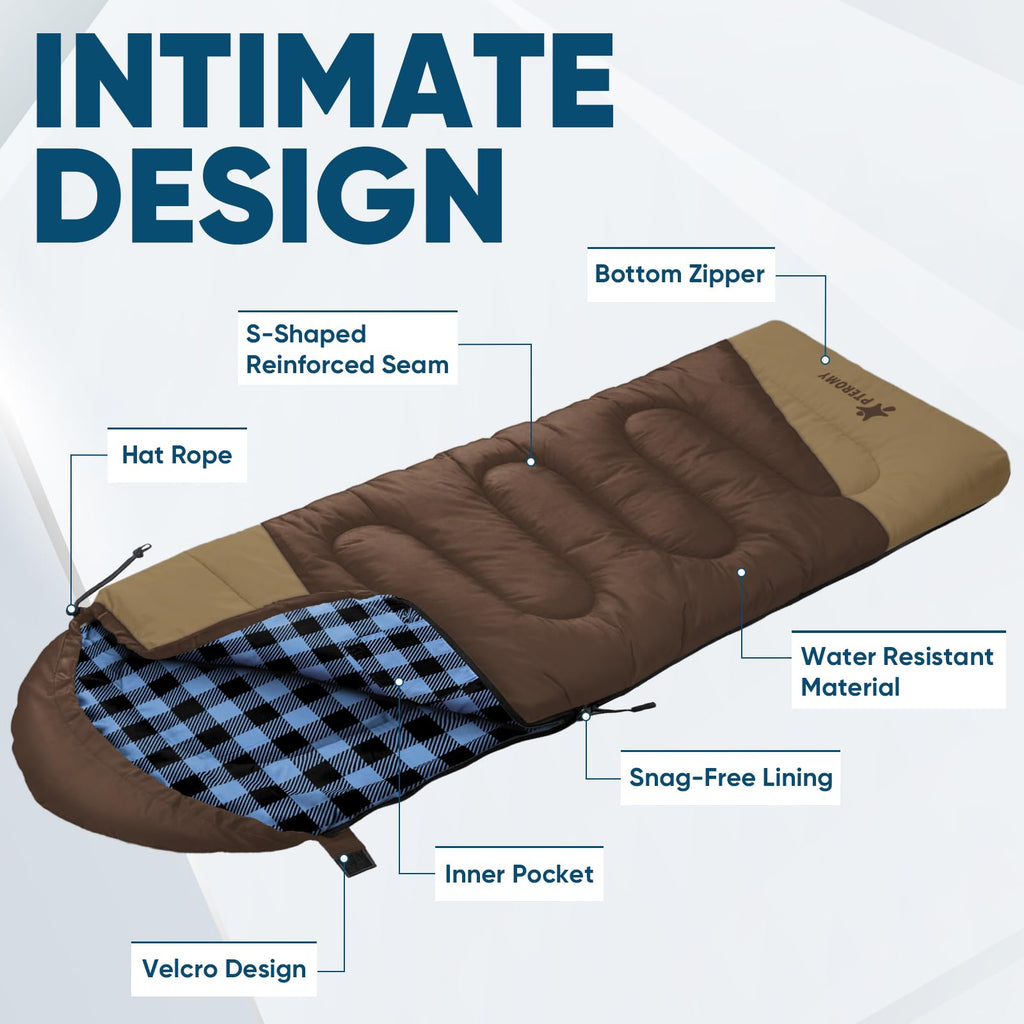 PTEROMY Lightweight Water-Resistant Camping Sleeping Bag