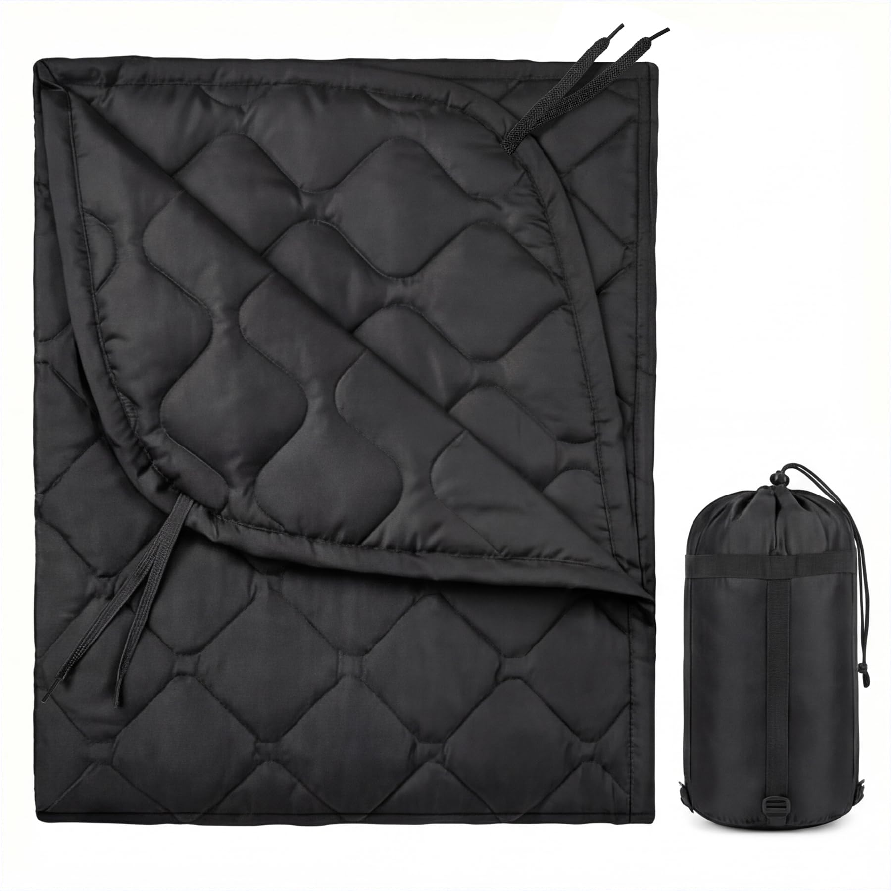 LHUTOR Insulated Camping Blanket with Compression Bag
