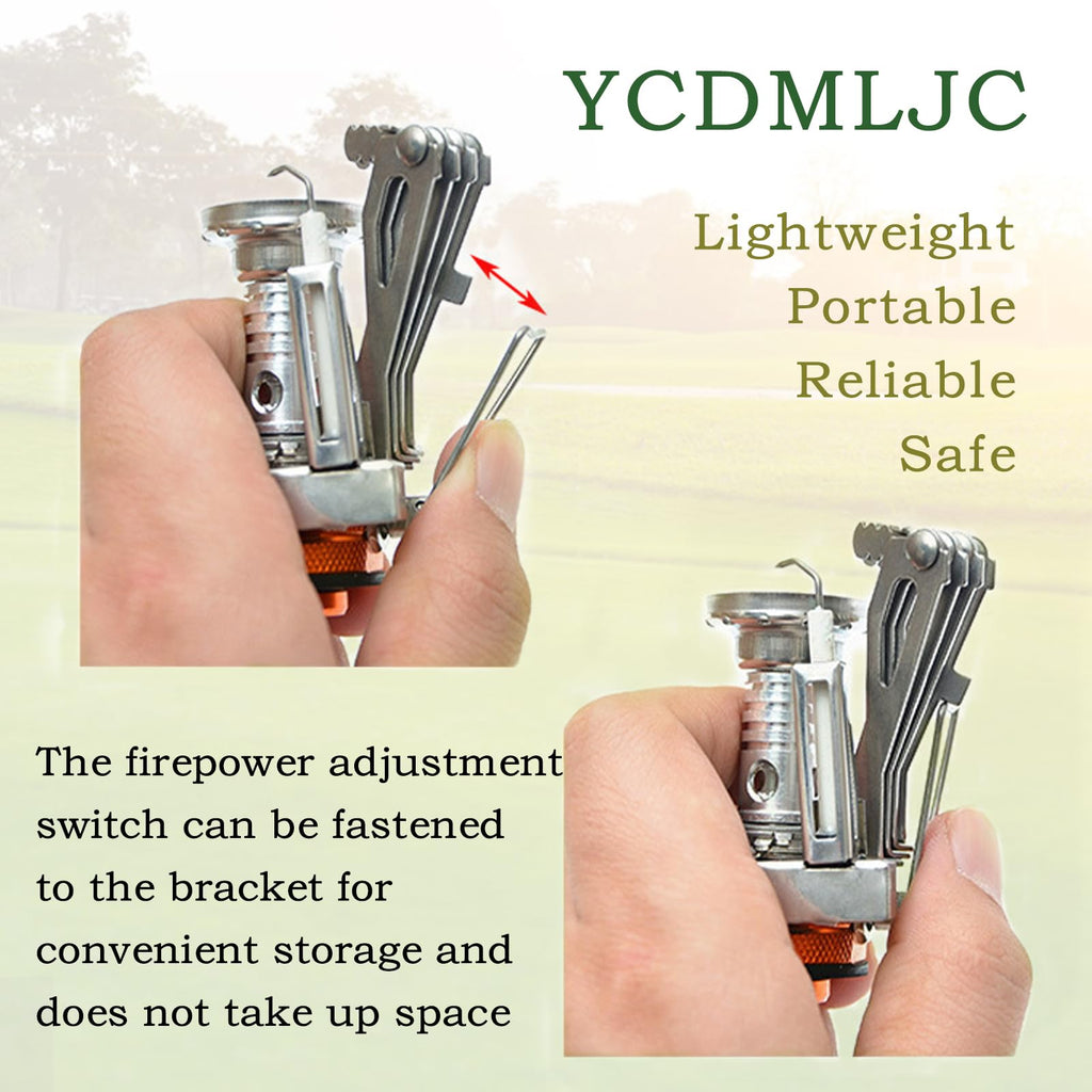 Portable Wind-Resistant Camping Stove with Piezo Ignition