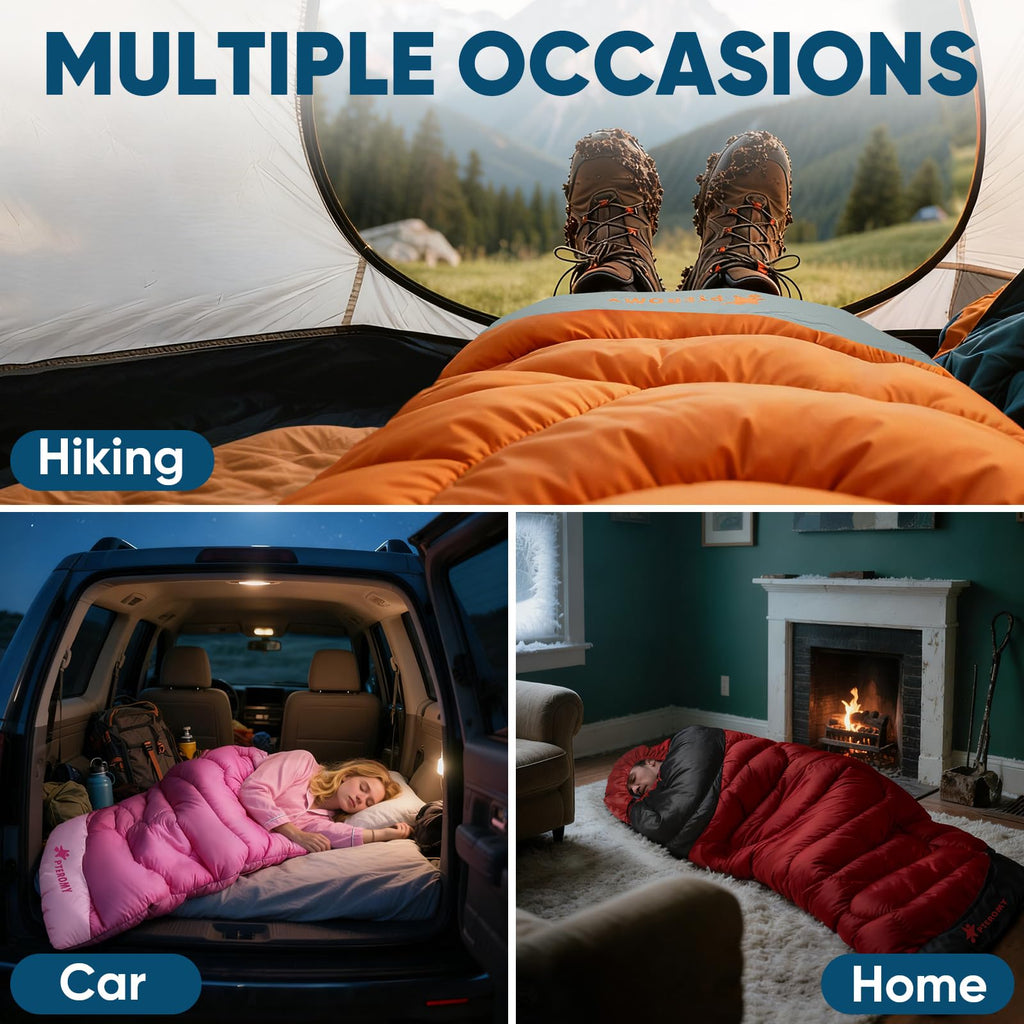 PTEROMY Lightweight Water-Resistant Camping Sleeping Bag