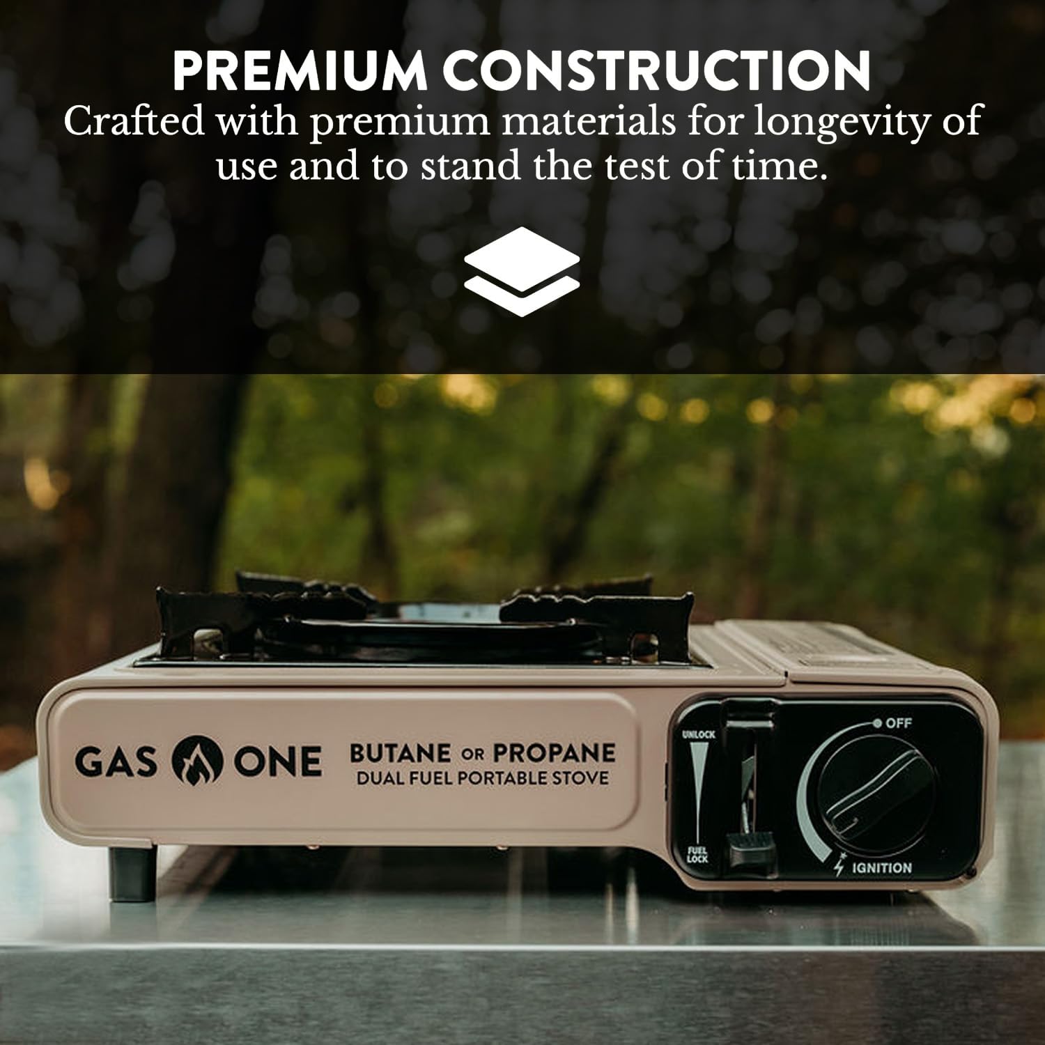 Gas One Dual-Fuel Propane and Butane Camping Stove with Case