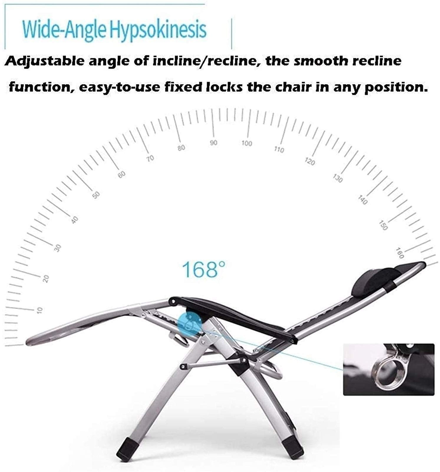 Lightweight Zero-Gravity Reclining Camping Chair with Cushion