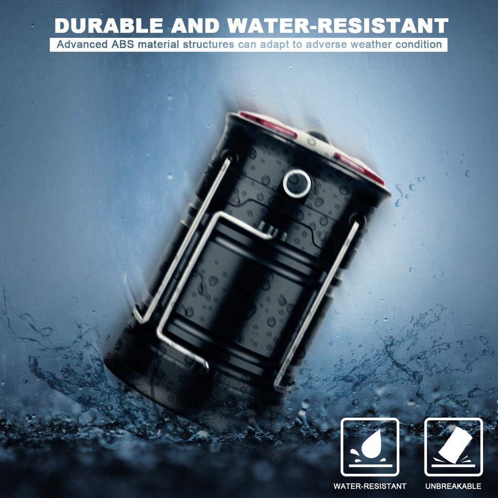2-Pack Portable Camping Lanterns for Tents and Outdoors