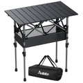 Anbte Adjustable Aluminum Roll-Top Camping Table with Bag