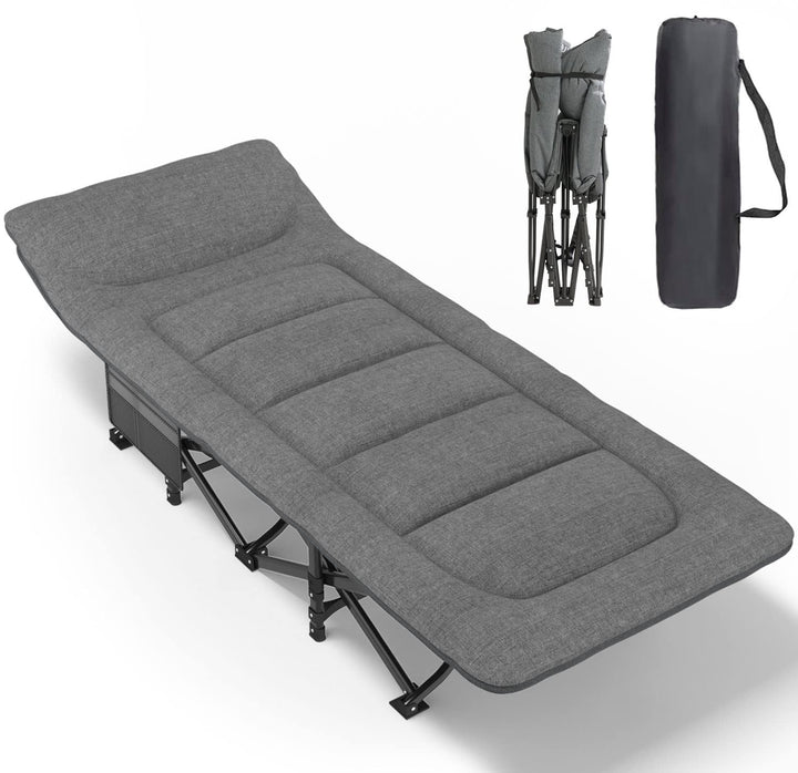 ATORPOK Heavy-Duty Padded Camping Cot with Carry Bag