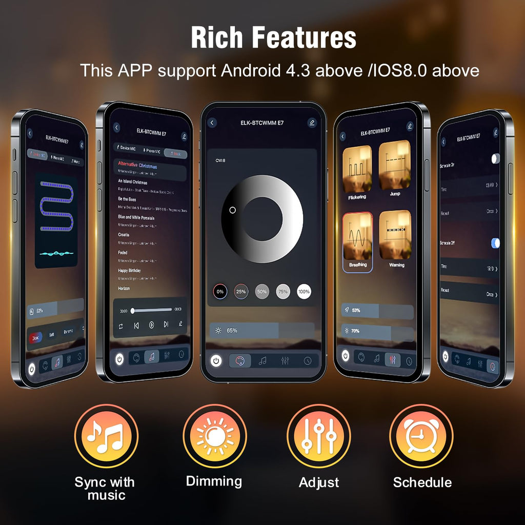 Skoiuc Smart Outdoor String Lights with App Control
