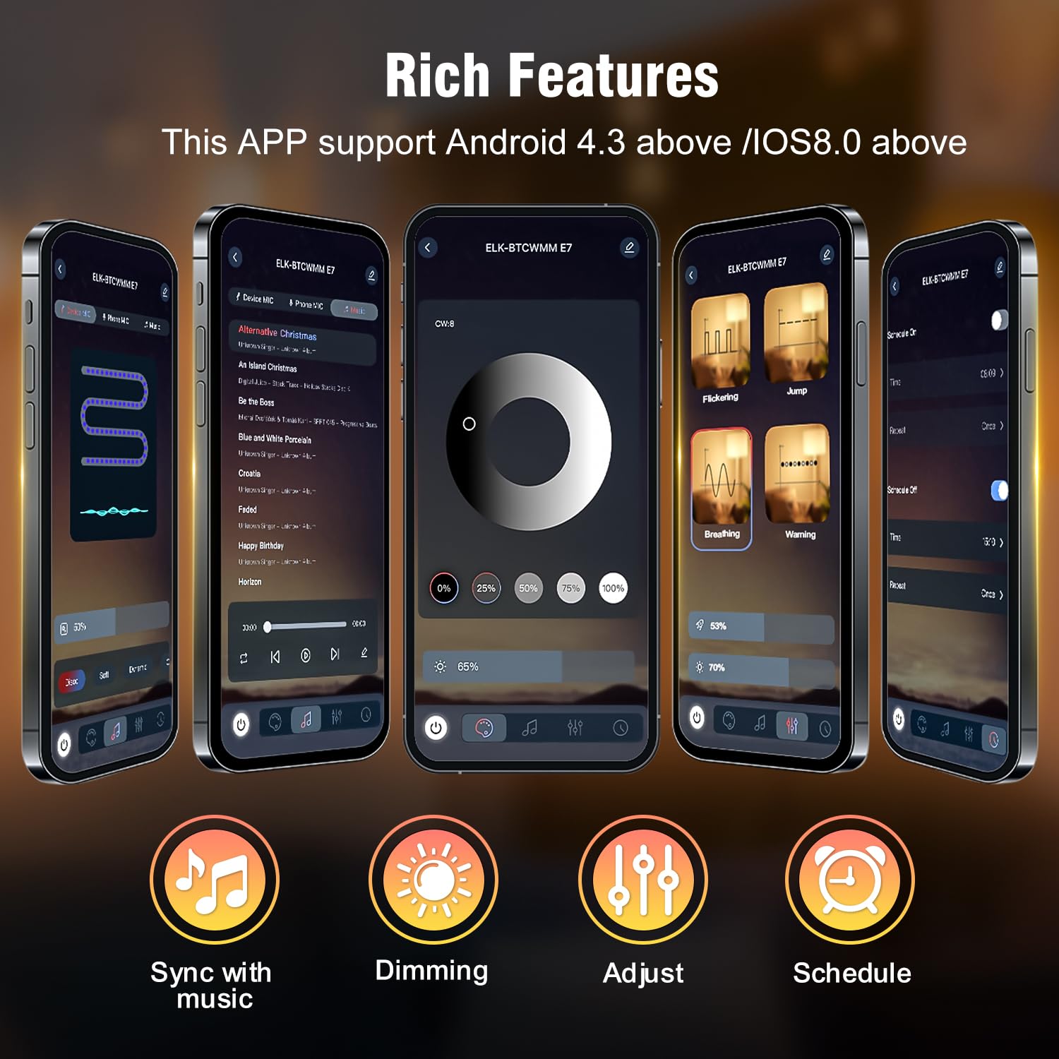 Skoiuc Smart Outdoor String Lights with App Control