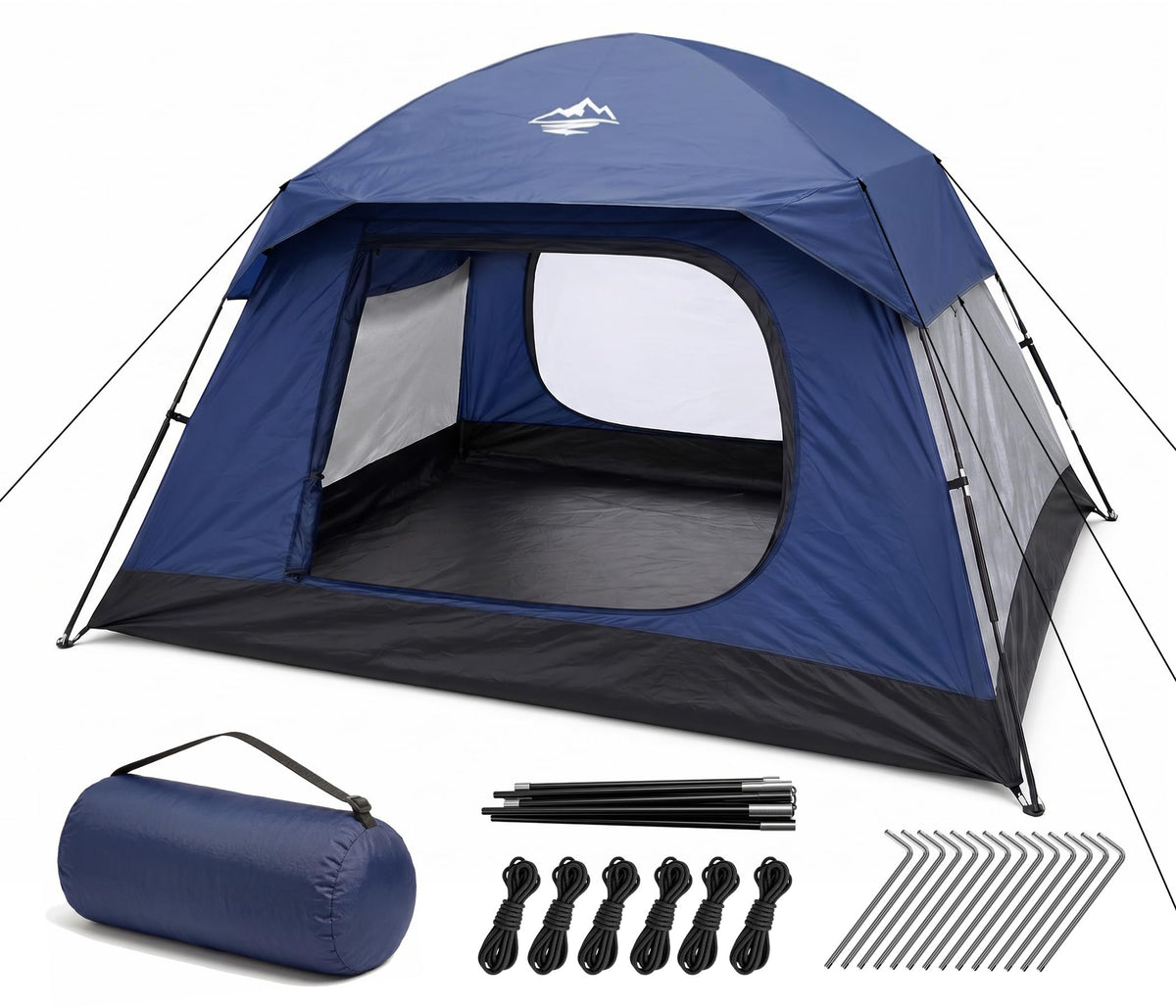 Purebox 4-Person Waterproof Camping Tent with Rainfly