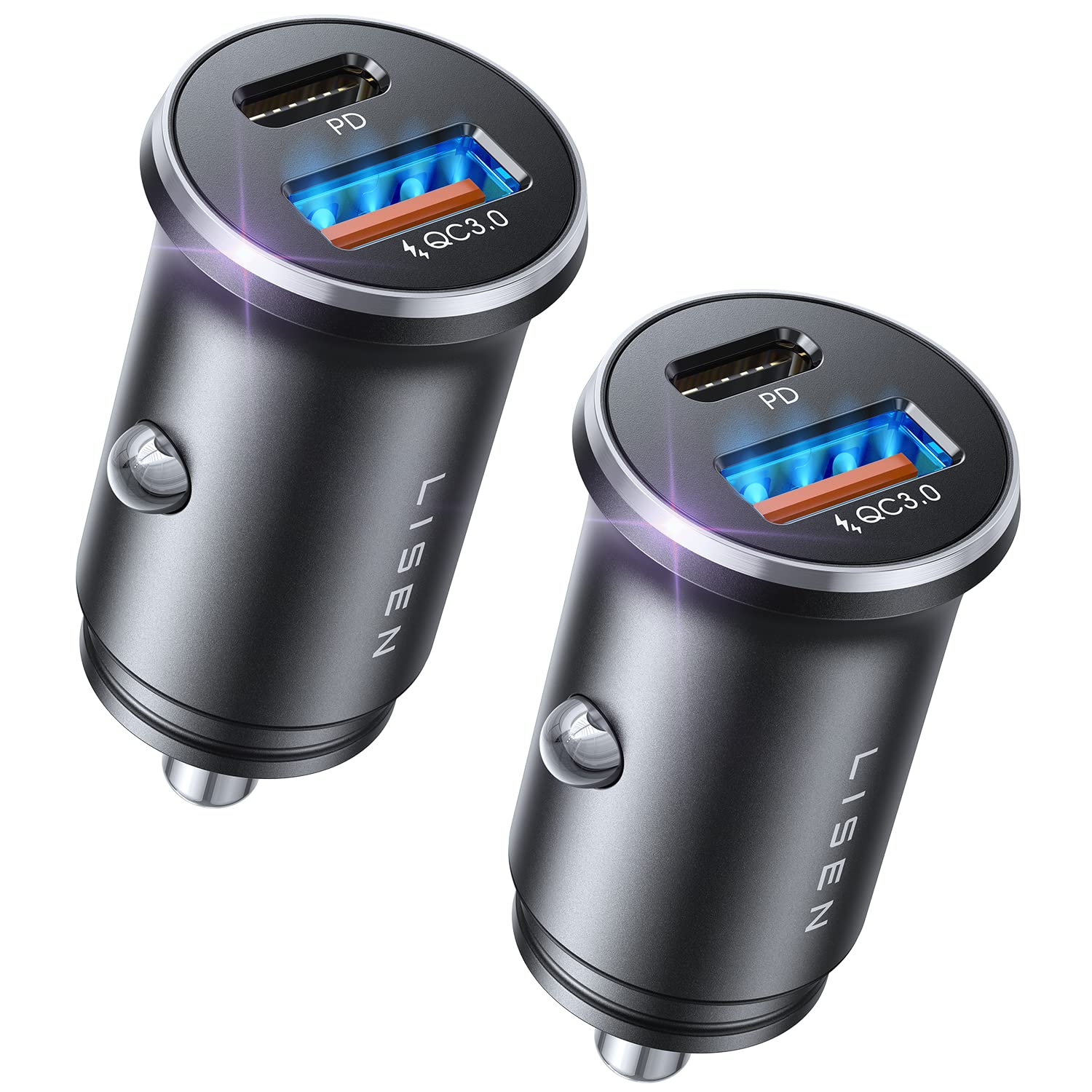 LISEN 95W Dual-Port USB-C Fast Car Charger Adapter