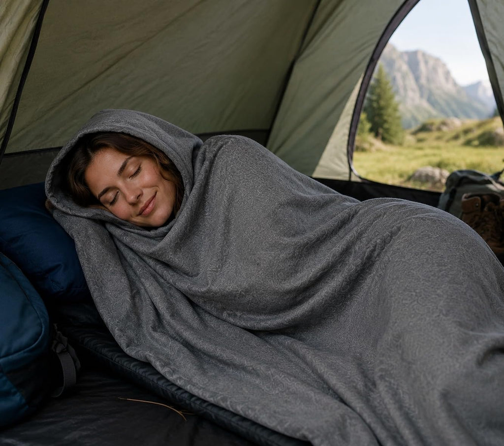 JQZXHQ Adult Wearable Sleep Pod with Hood and Eye Mask