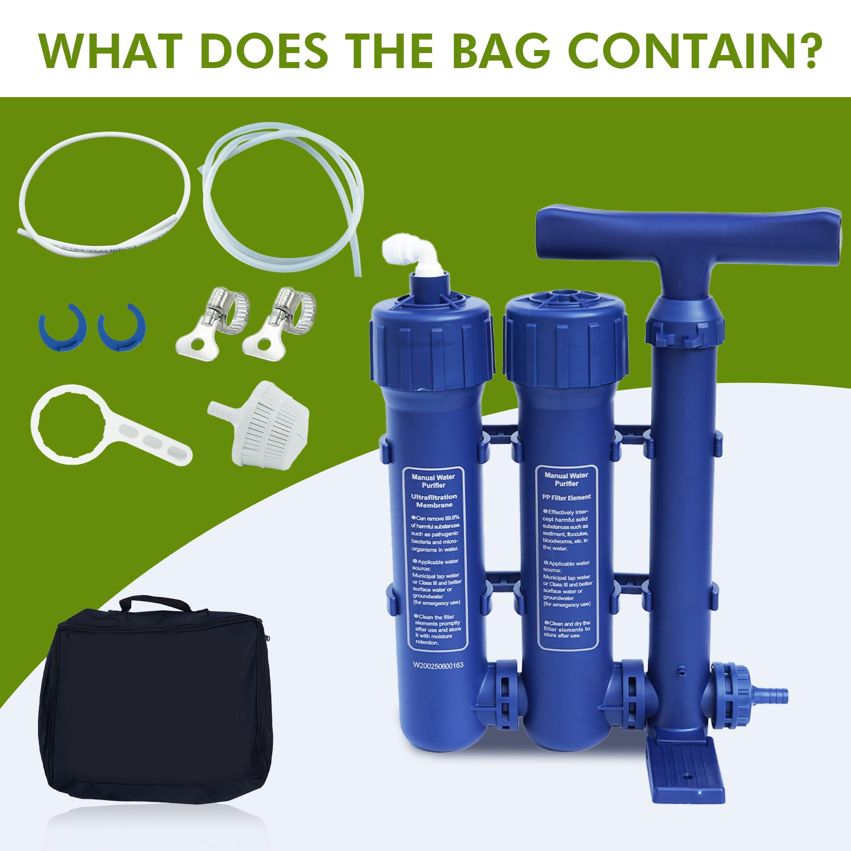 3-Stage High-Volume Portable Survival Water Filter System