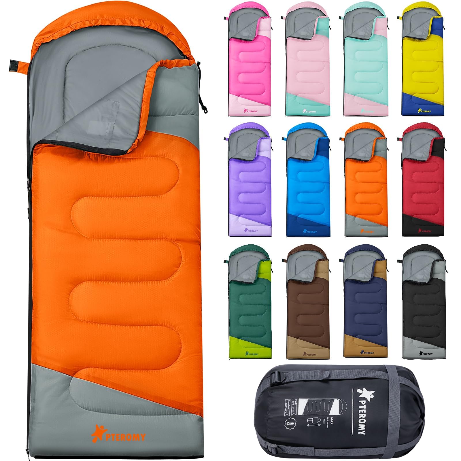 PTEROMY Lightweight Water-Resistant Camping Sleeping Bag