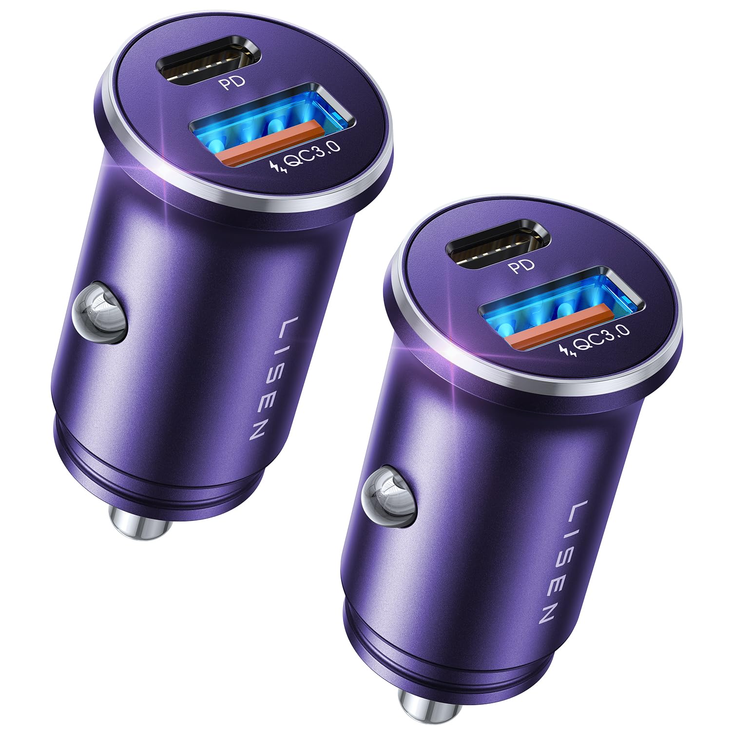 LISEN 95W Dual-Port USB-C Fast Car Charger Adapter