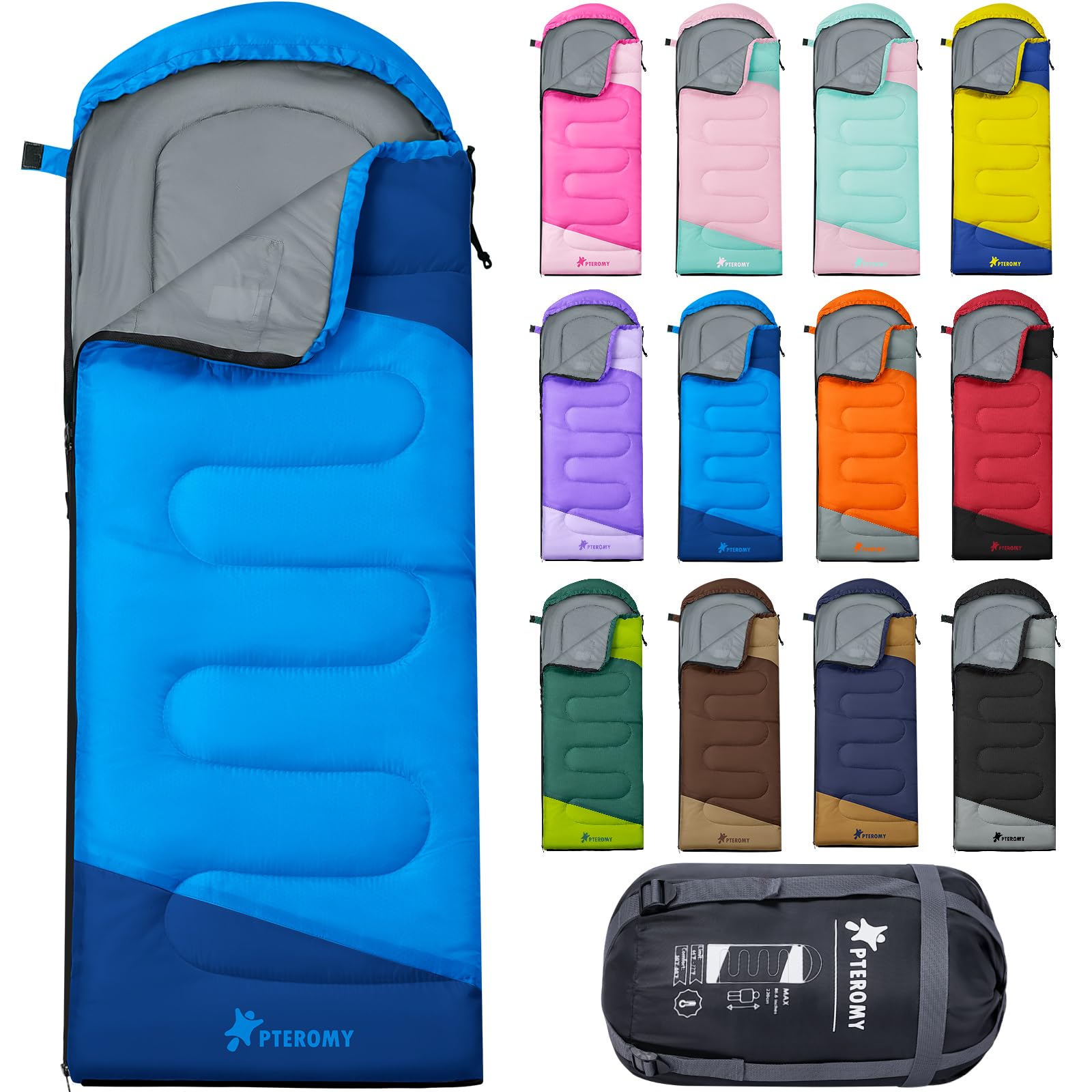 PTEROMY Lightweight Water-Resistant Camping Sleeping Bag