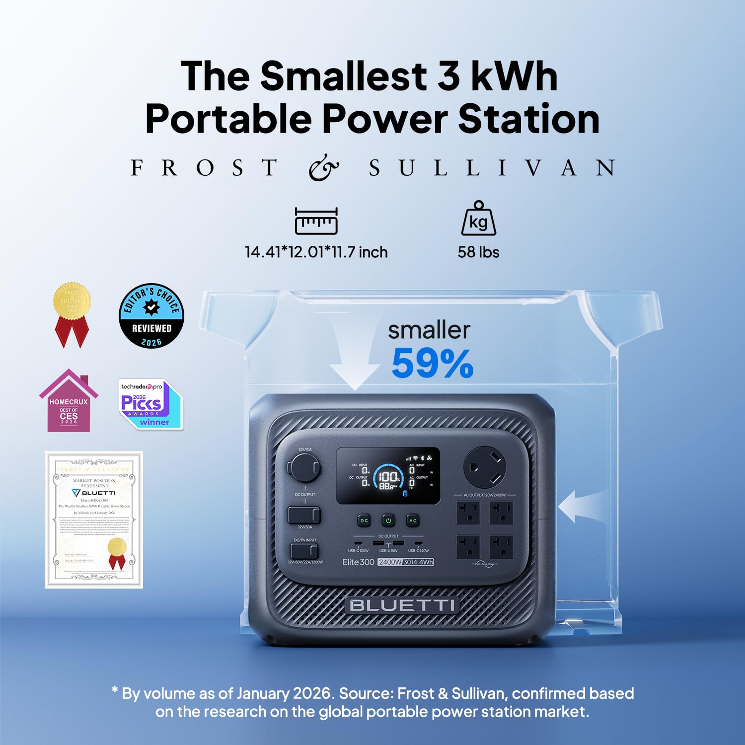BLUETTI Elite 300 2400W 3014Wh LiFePO4 Power Station