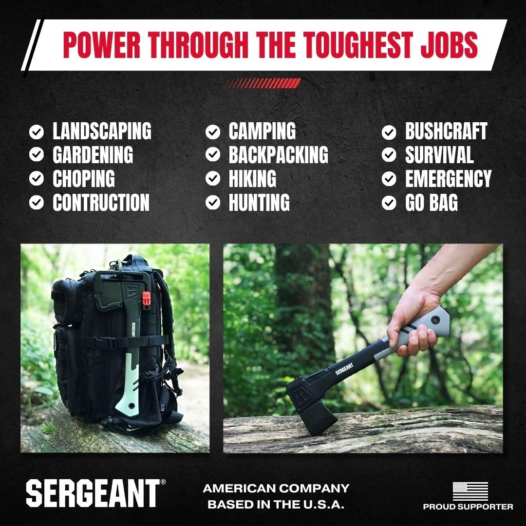 SERGEANT SGT-14 Camping Hatchet with Carrying Case