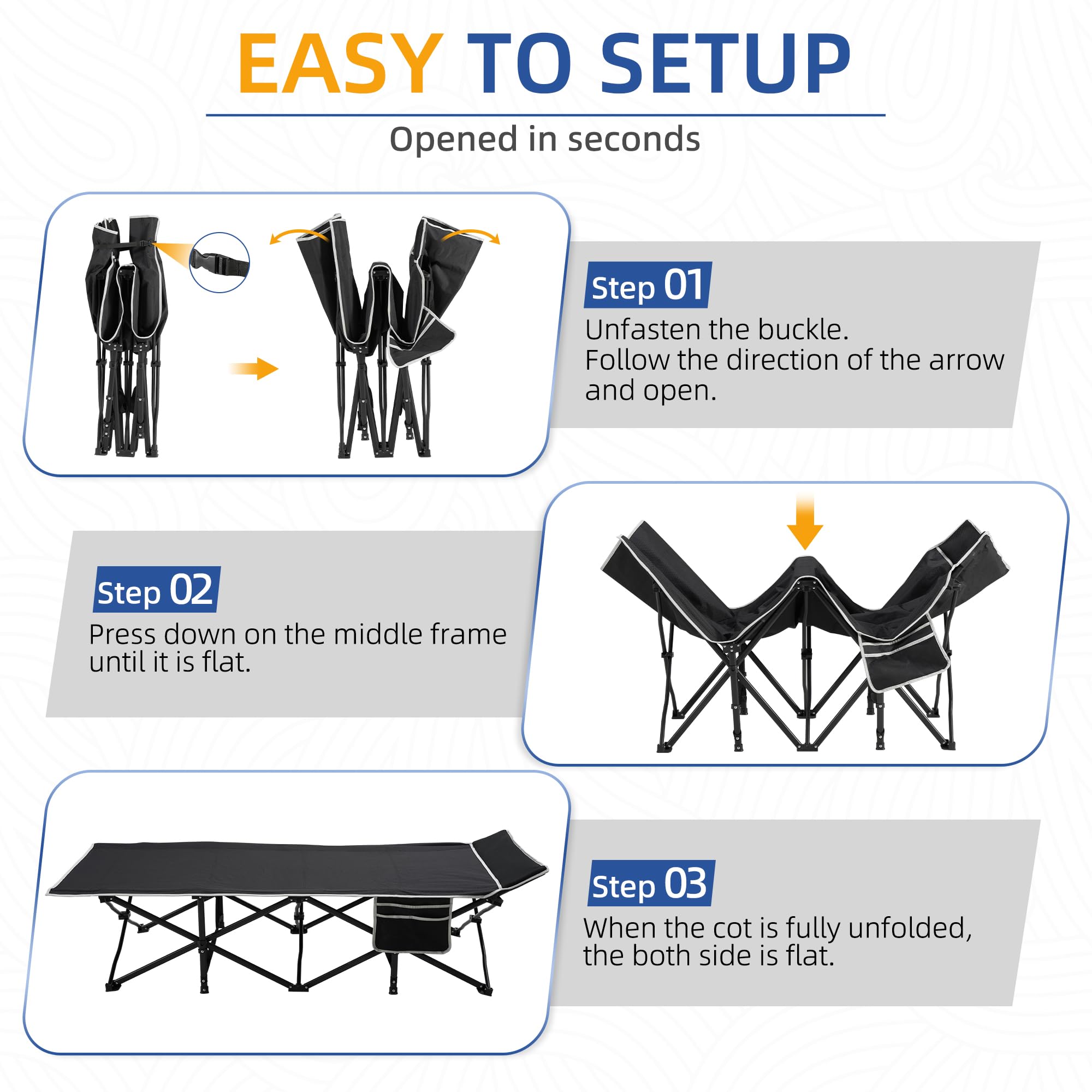 HABUTWAY 32-Inch Heavy-Duty Camping Cot with Mattress