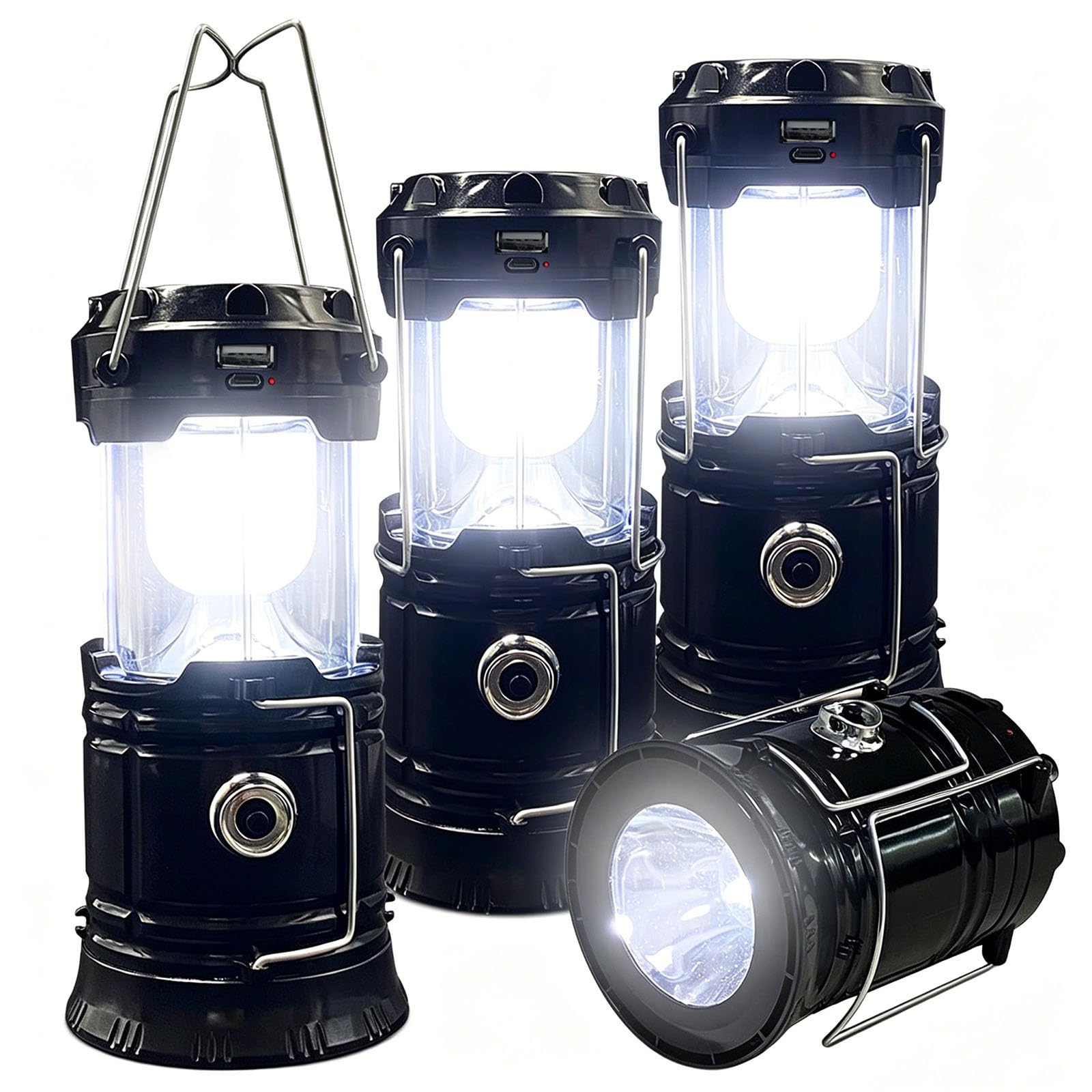 XTAUTO Collapsible Solar USB Rechargeable Camping Lantern