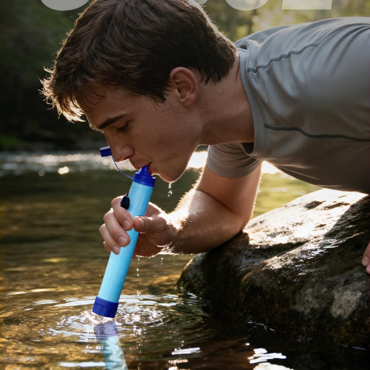 Portable Personal Water Filter Straw for Camping and Survival