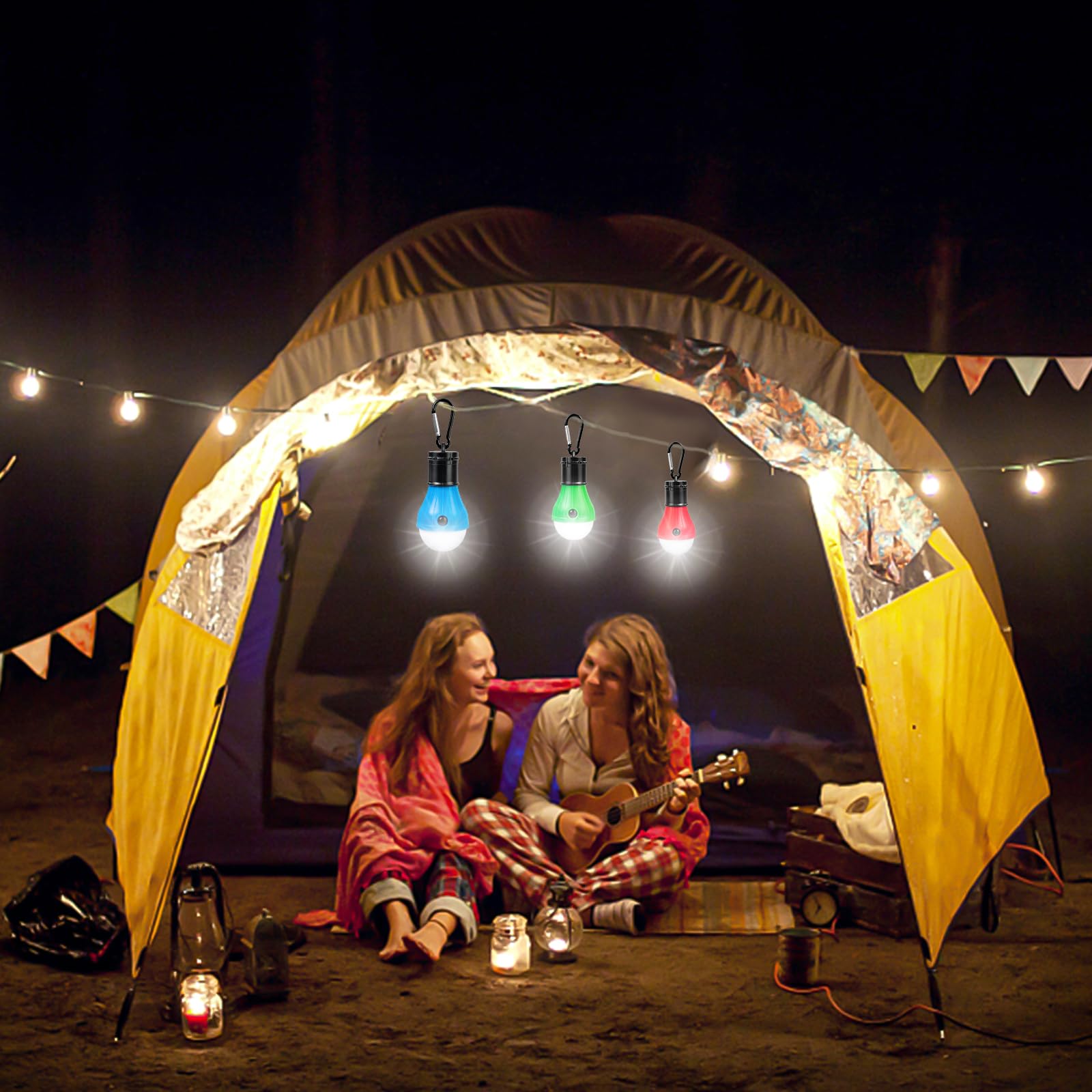 Jarxin Rechargeable LED Camping Lantern with Clip Hook