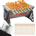 Portable Stainless Steel Folding Camping Grill with Bag