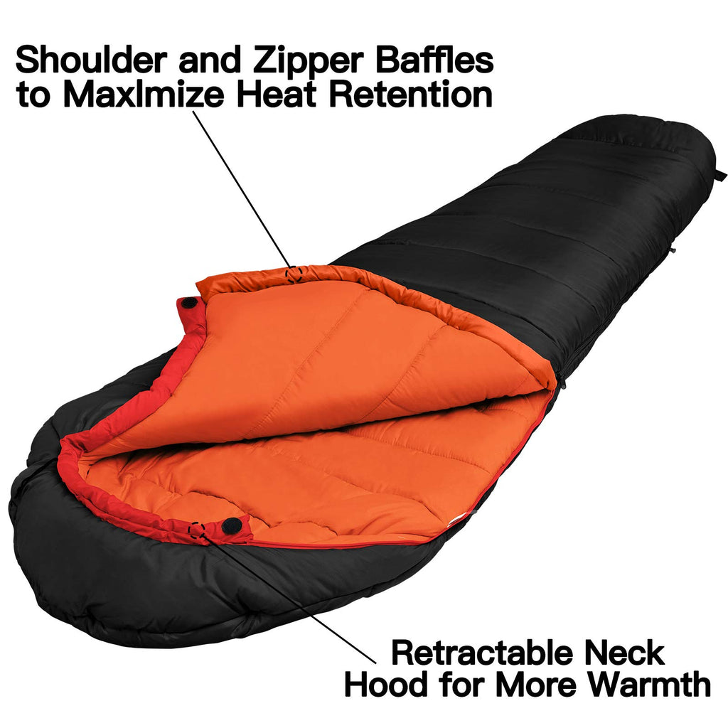 Bessport 15–45°F 3–4 Season Mummy Sleeping Bag