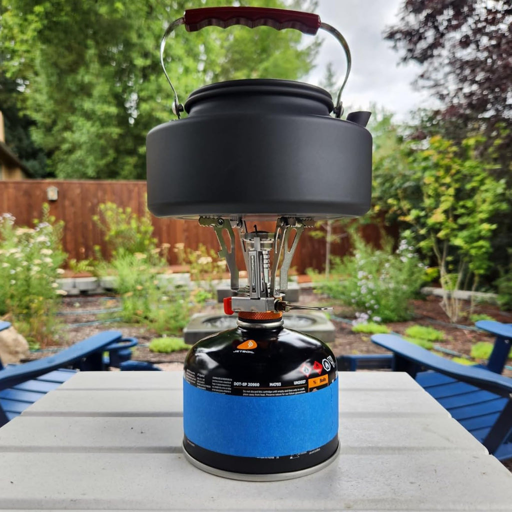 Portable Wind-Resistant Camping Stove with Piezo Ignition