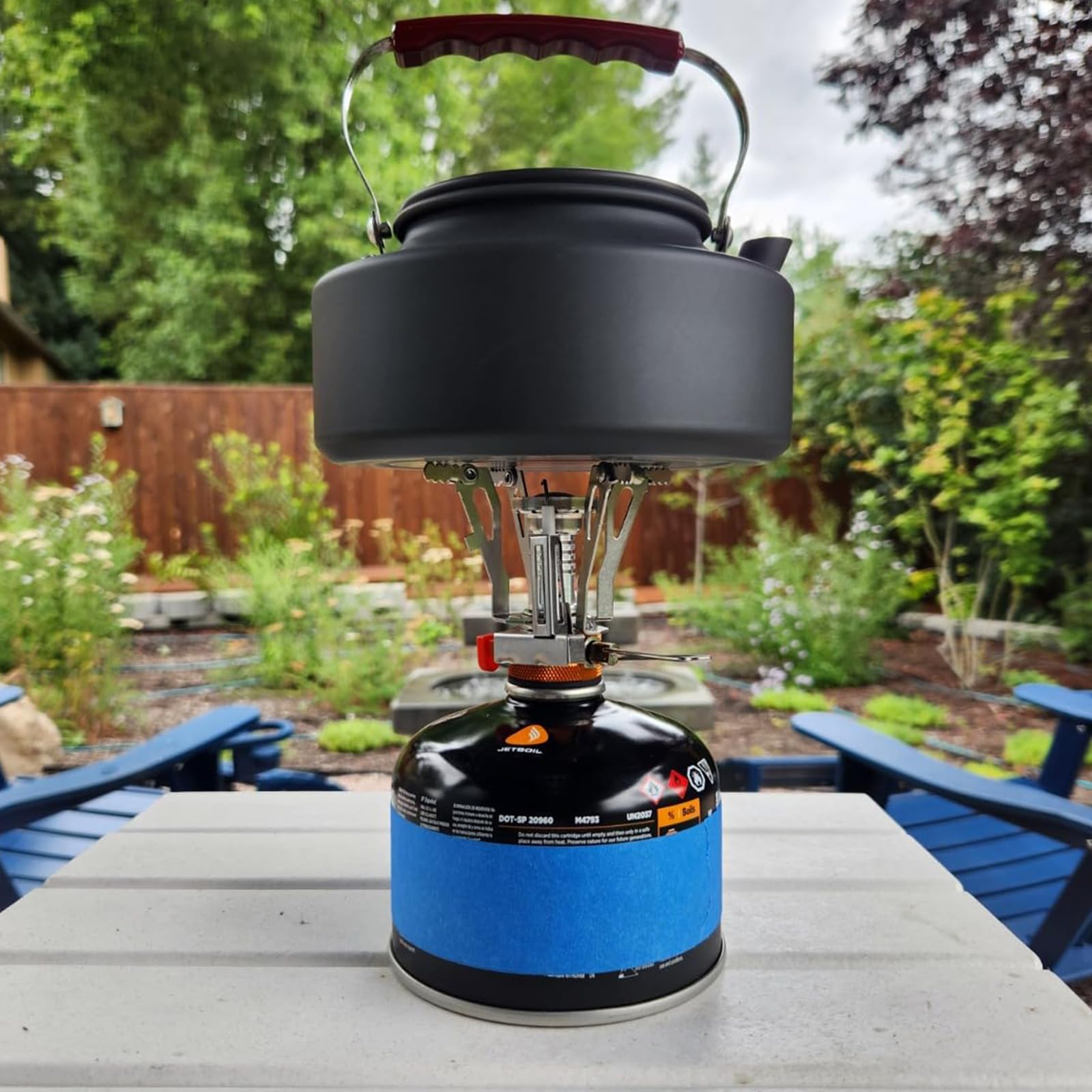 Portable Wind-Resistant Camping Stove with Piezo Ignition