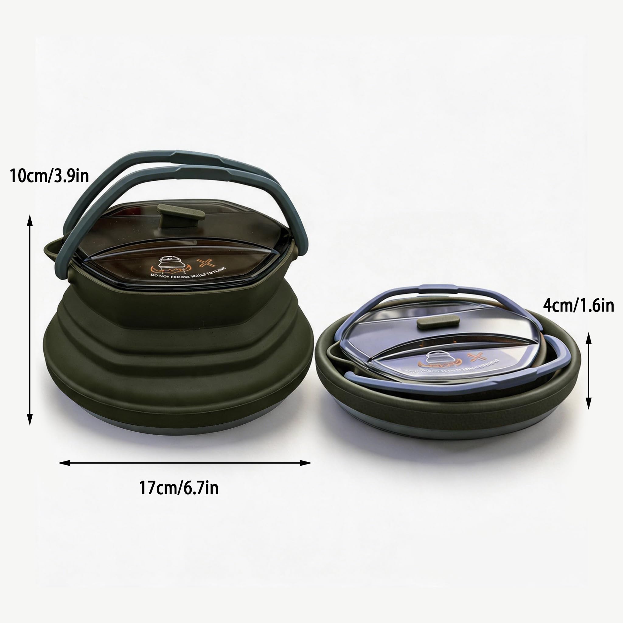 CAMPWOLF HEX 1L Collapsible Silicone Camping Kettle