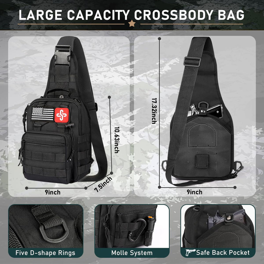 262-Piece Emergency Survival Kit with First Aid Crossbody Bag