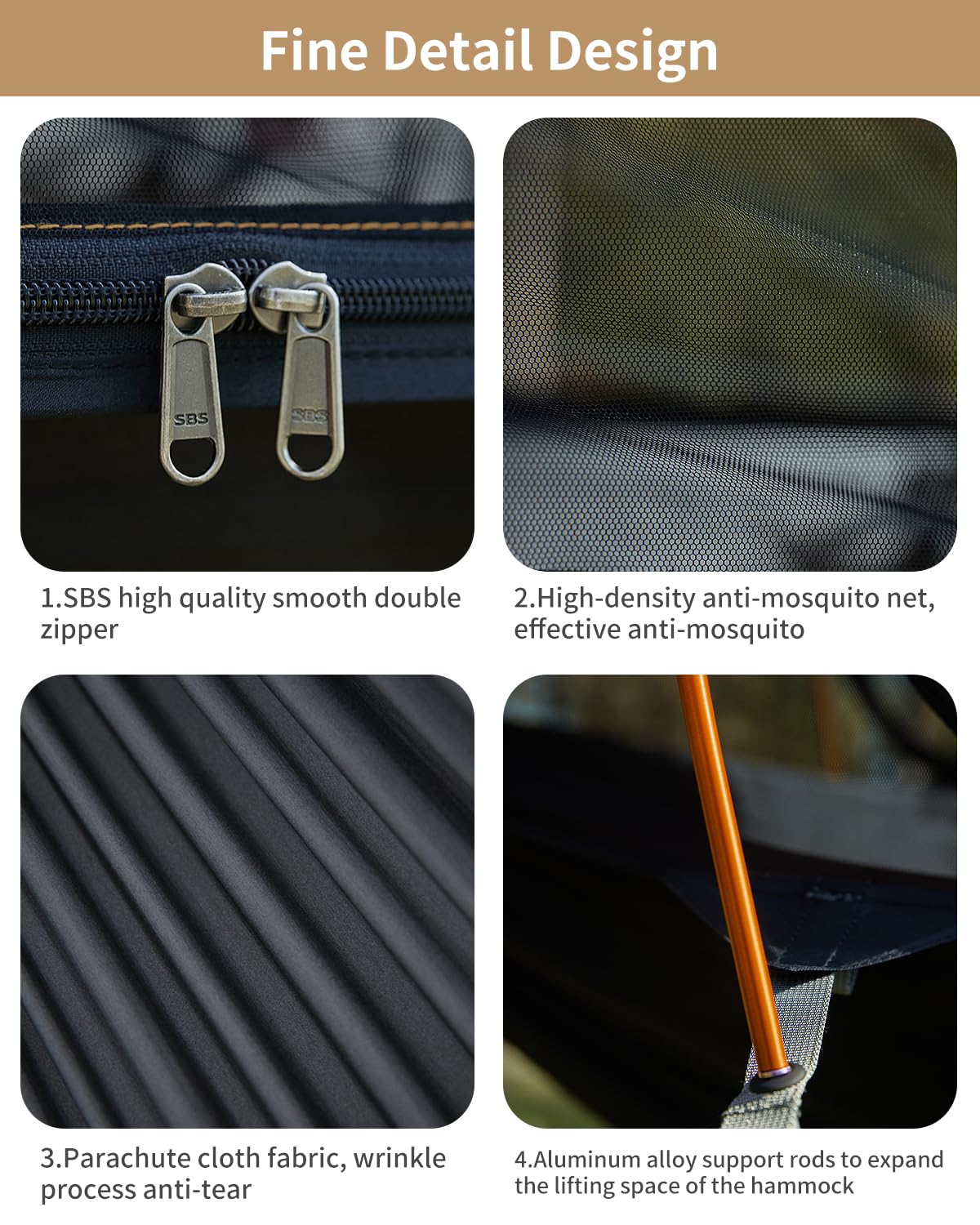 Travel Bird 2-Person Hammock Tent with Mosquito Net