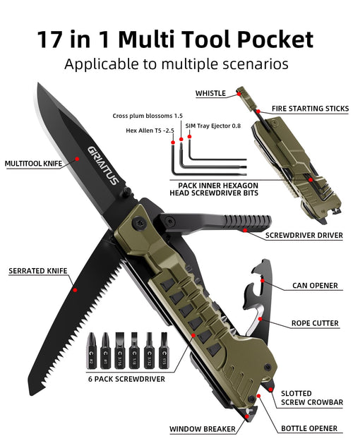 17-in-1 Survival Multitool Knife with Fire Starter