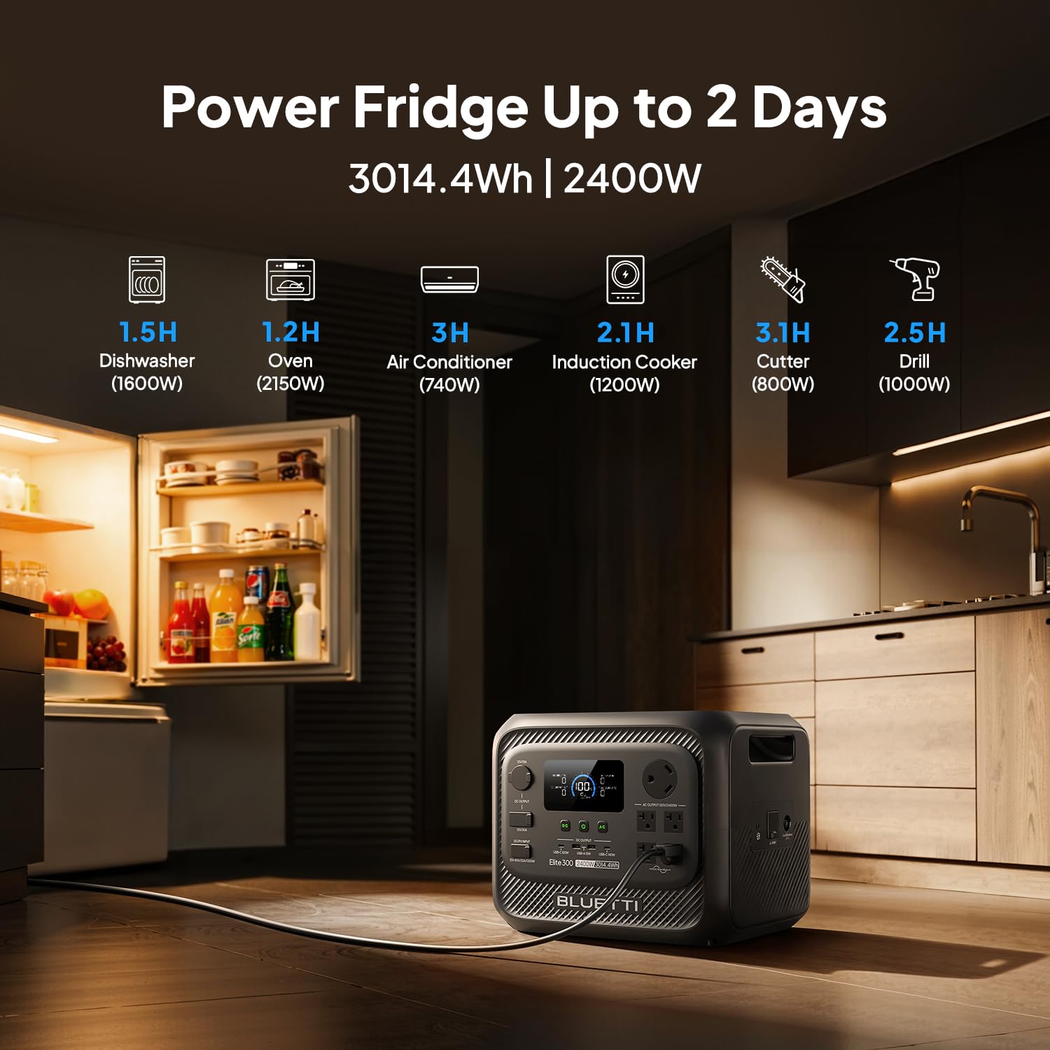 BLUETTI Elite 300 2400W 3014Wh LiFePO4 Power Station