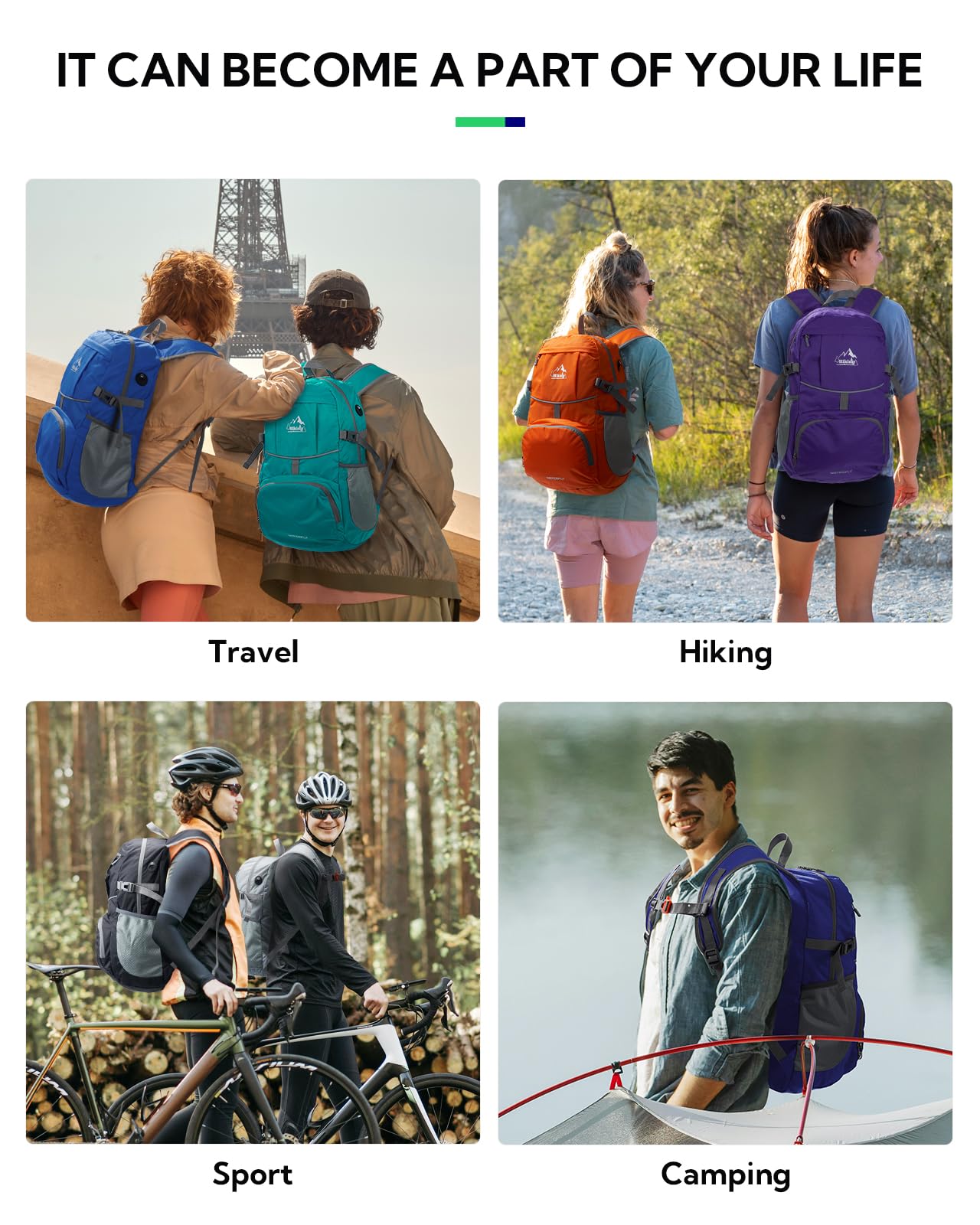 WATERFLY 25/35L Ultralight Packable Hiking Daypack