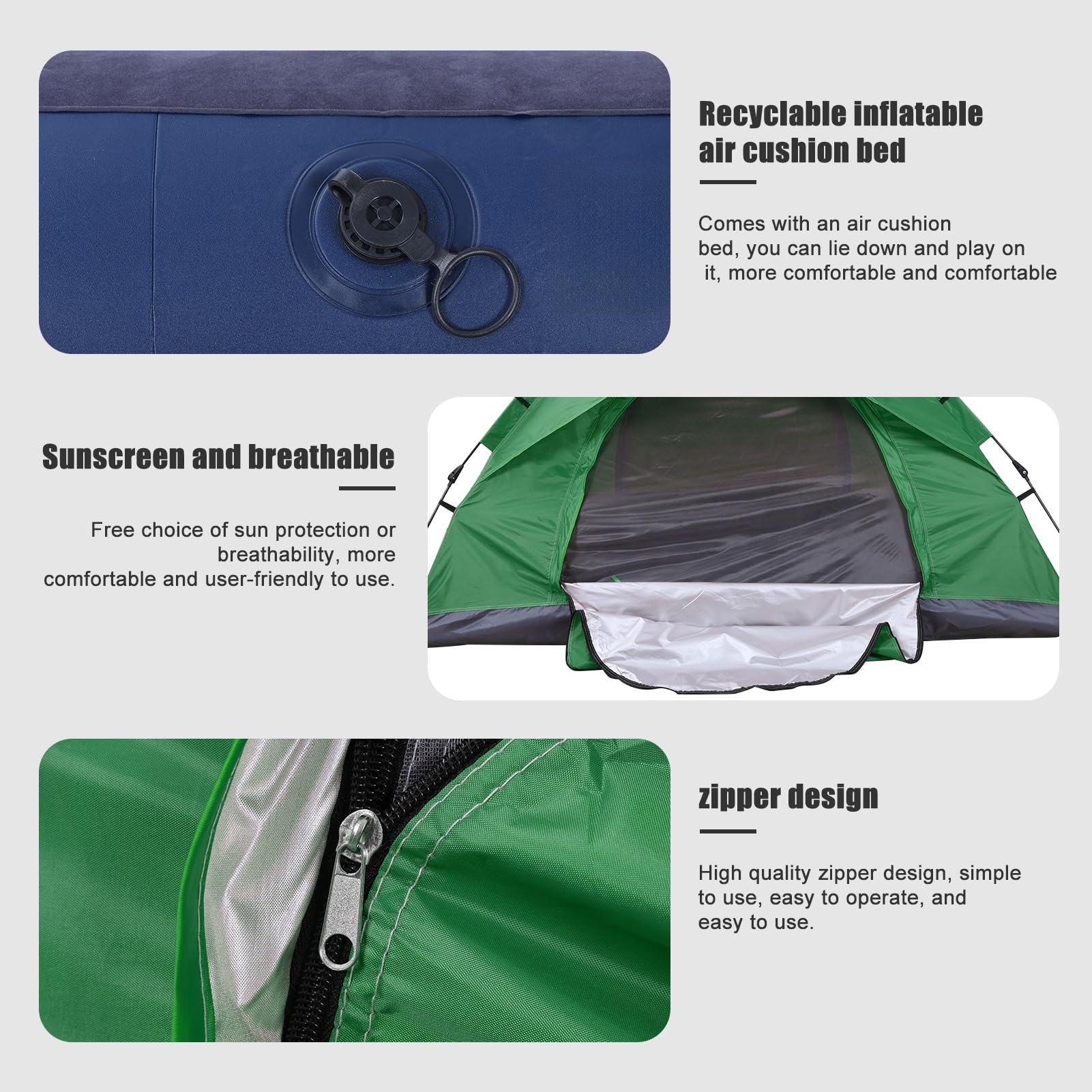 Talent Star 8-Piece 2-Person Camping Tent Set with Rainfly