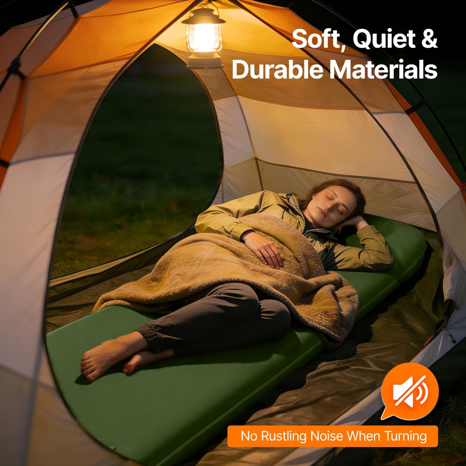 OGERY 3-Inch Self-Inflating Memory Foam Sleeping Pad