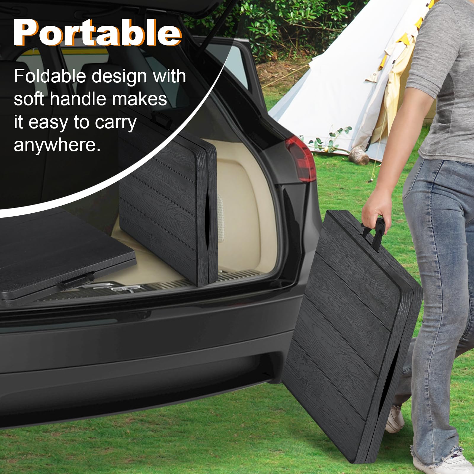 FROASISPRO 4-Foot Adjustable Folding Utility Table