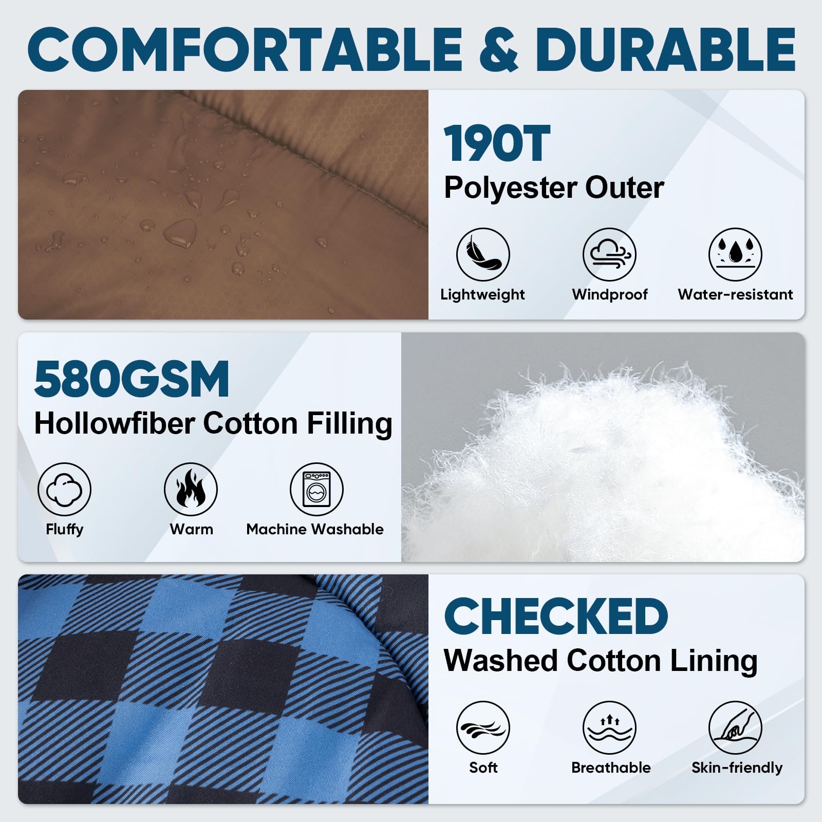PTEROMY Lightweight Water-Resistant Camping Sleeping Bag