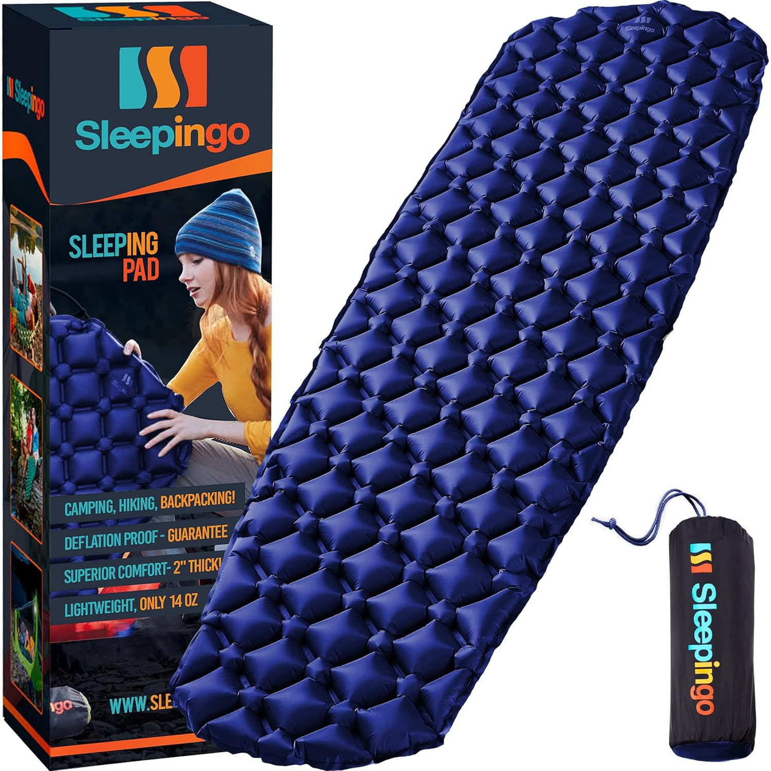 Sleepingo Ultralight Inflatable Sleeping Mat for Backpacking