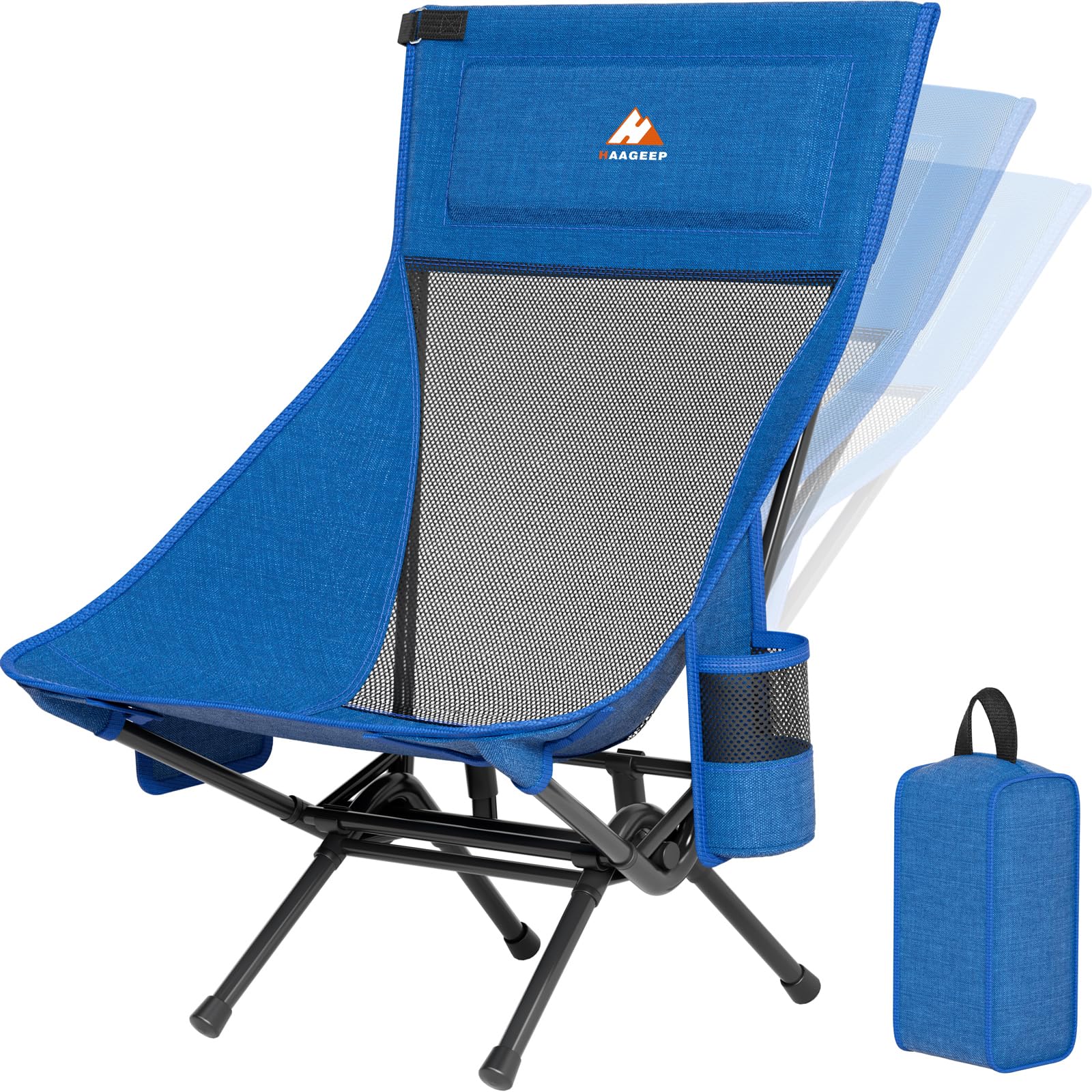 EVER ADVANCED Low-Profile Beach Chair with Cup Holder