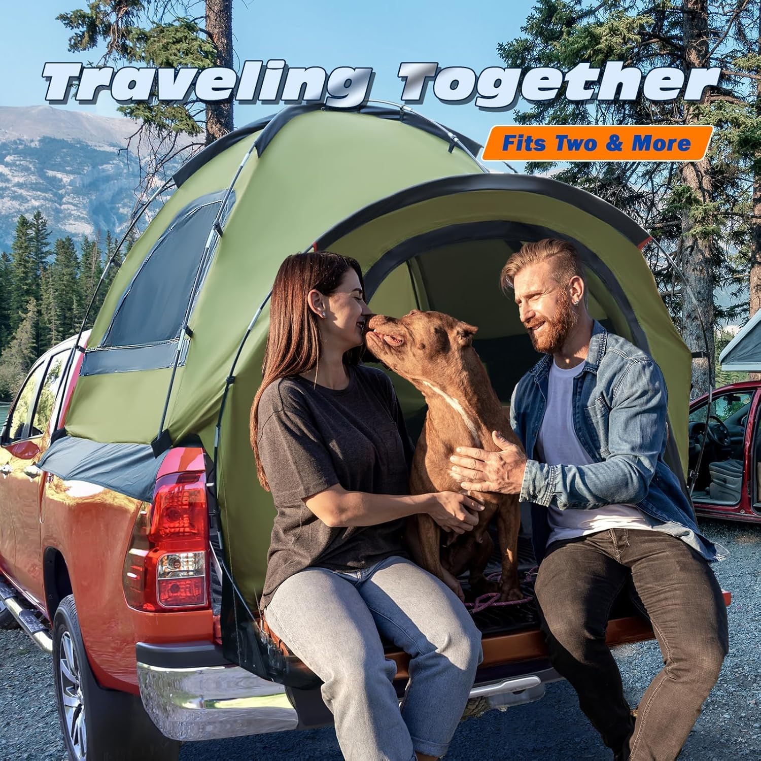Waterproof PU3000mm 2–3 Person Pickup Truck Bed Tent