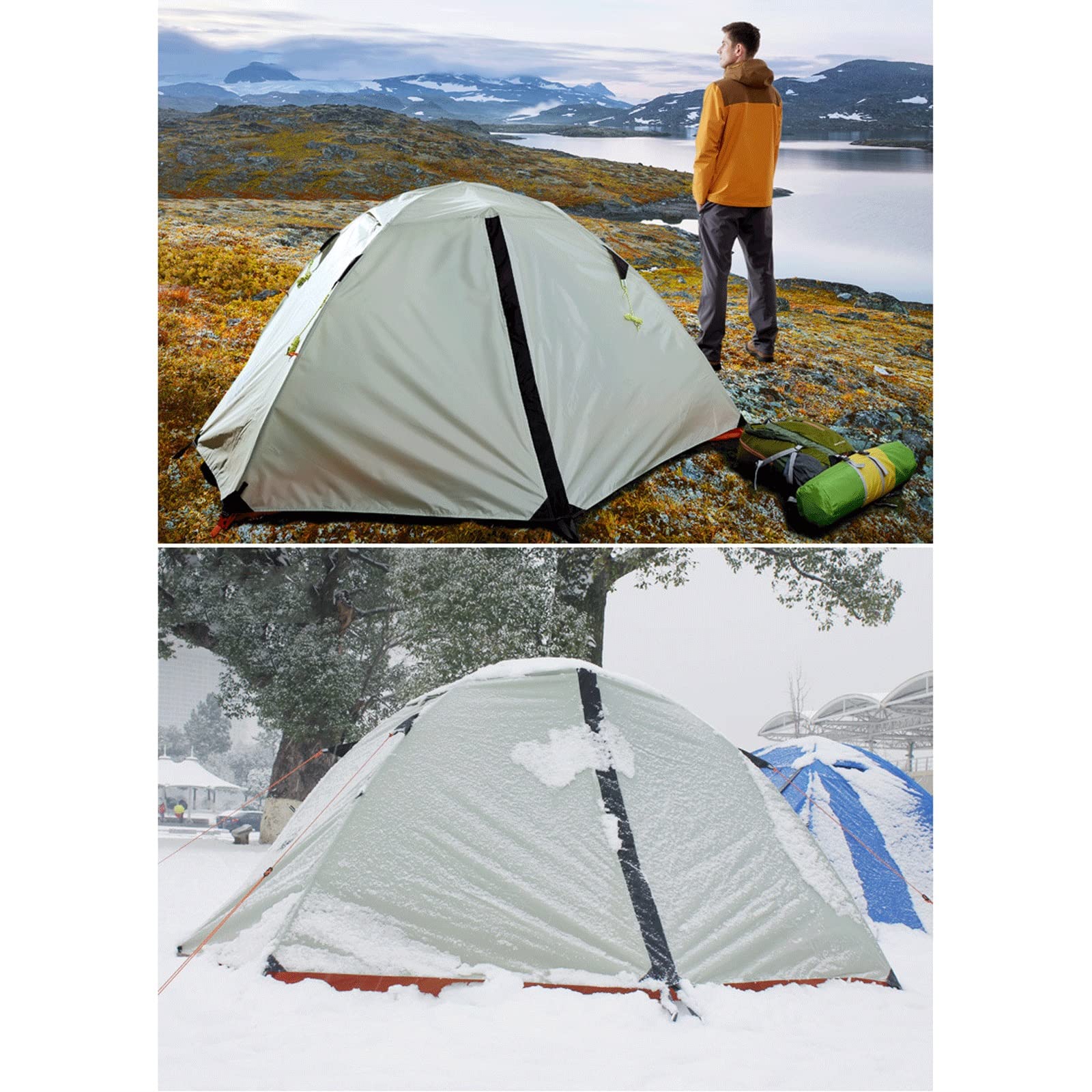 Double-Layer 4-Season Alpine Tent with Aluminum Poles
