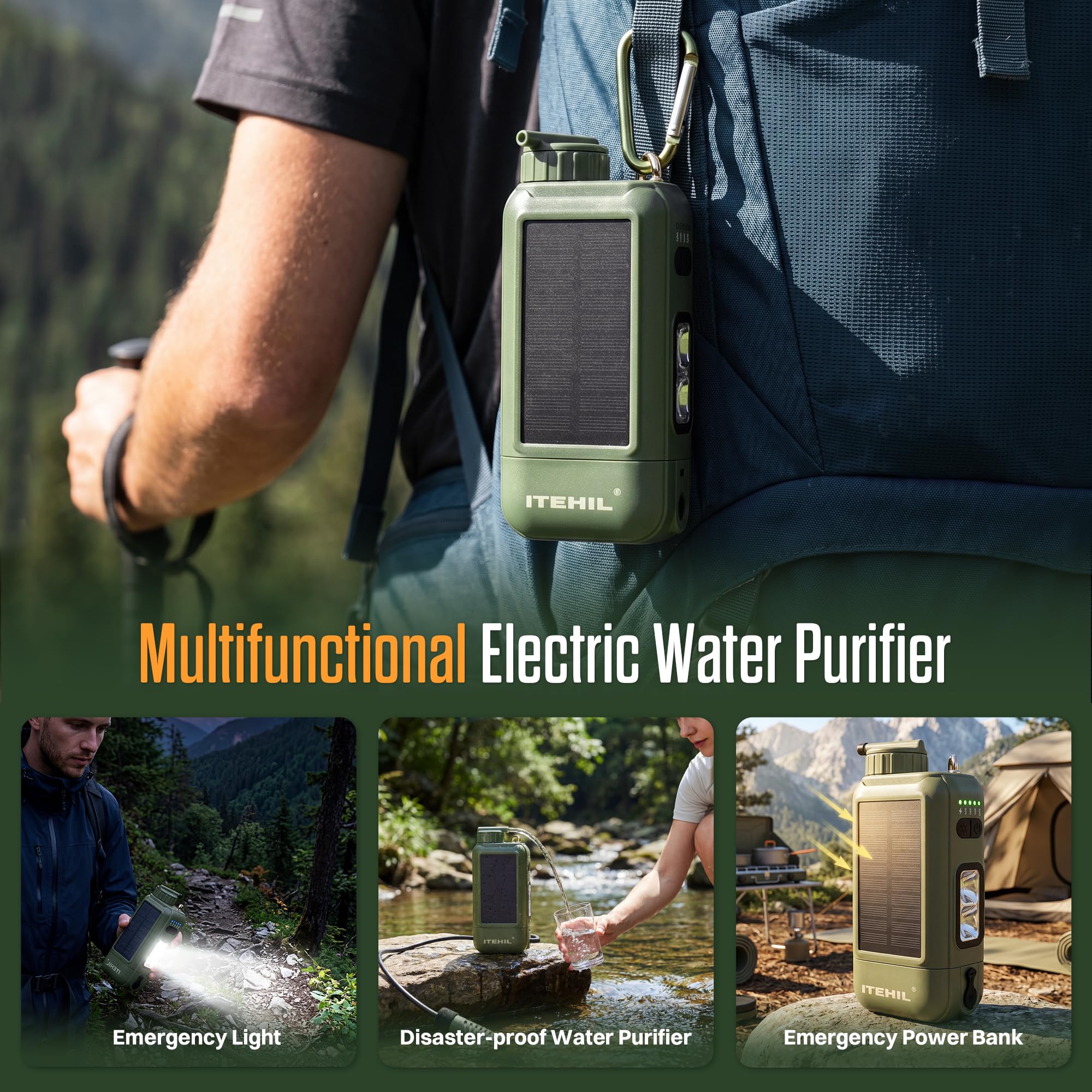 ITEHIL 0.01-Micron Portable Electric Water Purifier
